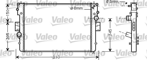 Valeo 734448 - Радиатор, охлаждане на двигателя vvparts.bg