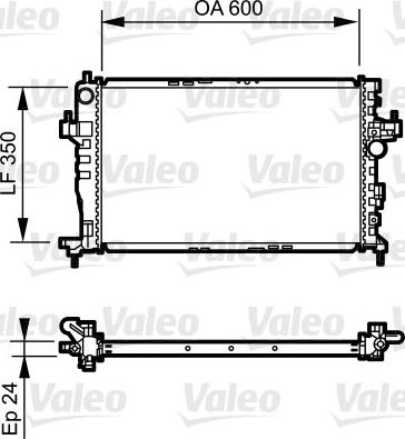 Valeo 734464 - Радиатор, охлаждане на двигателя vvparts.bg