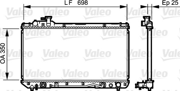 Valeo 734466 - Радиатор, охлаждане на двигателя vvparts.bg