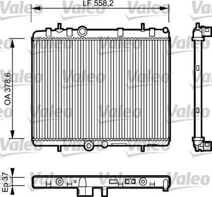 Valeo 734463 - Радиатор, охлаждане на двигателя vvparts.bg