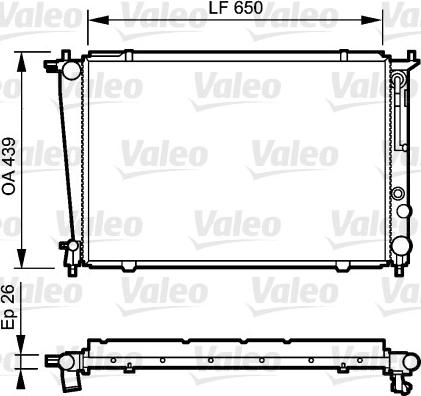 Valeo 734408 - Радиатор, охлаждане на двигателя vvparts.bg