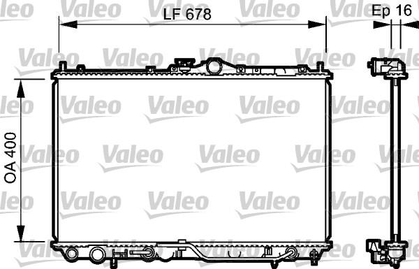 Valeo 734480 - Радиатор, охлаждане на двигателя vvparts.bg