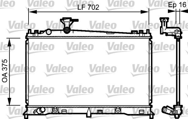 Valeo 734483 - Радиатор, охлаждане на двигателя vvparts.bg