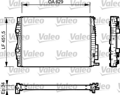 Valeo 734438 - Радиатор, охлаждане на двигателя vvparts.bg