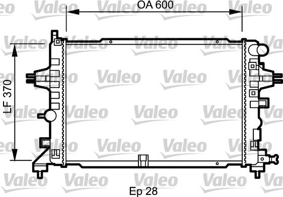 Valeo 734432 - Радиатор, охлаждане на двигателя vvparts.bg