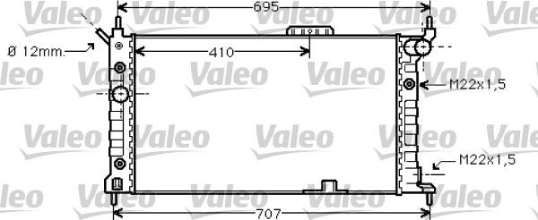 Valeo 734429 - Радиатор, охлаждане на двигателя vvparts.bg