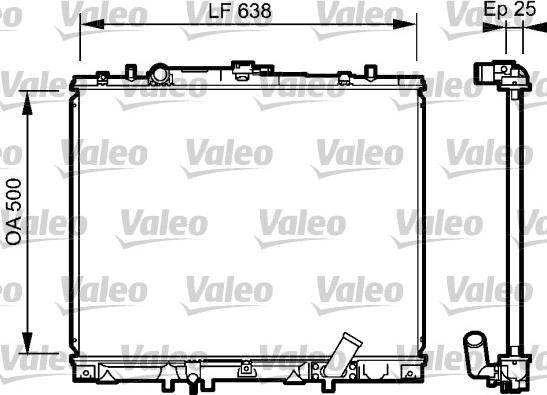 Valeo 734424 - Радиатор, охлаждане на двигателя vvparts.bg