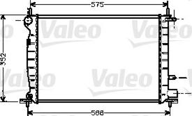 Valeo 734543 - Радиатор, охлаждане на двигателя vvparts.bg