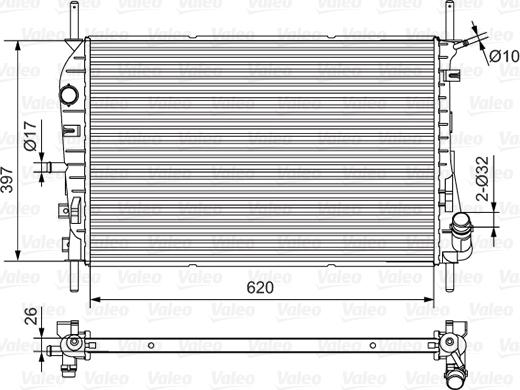 Valeo 734699 - Радиатор, охлаждане на двигателя vvparts.bg