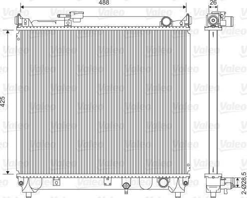 Valeo 734662 - Радиатор, охлаждане на двигателя vvparts.bg