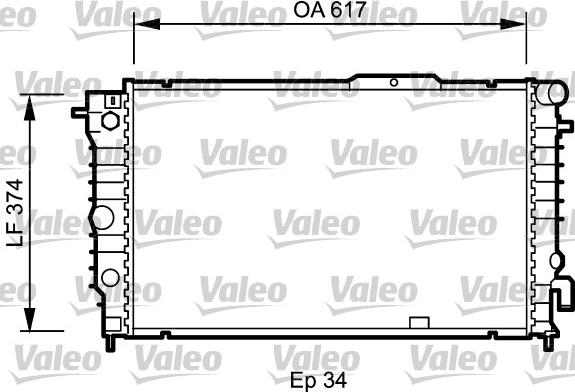 Valeo 734604 - Радиатор, охлаждане на двигателя vvparts.bg