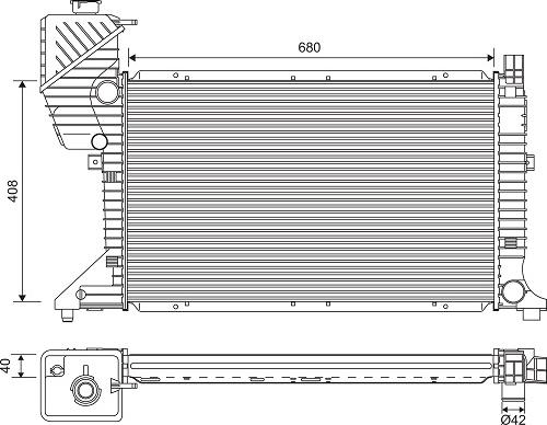 Valeo 734689 - Радиатор, охлаждане на двигателя vvparts.bg