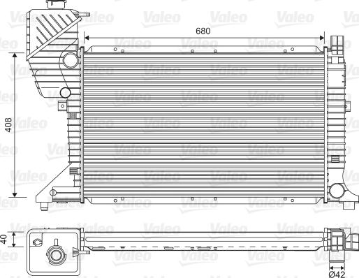 Valeo 734689 - Радиатор, охлаждане на двигателя vvparts.bg