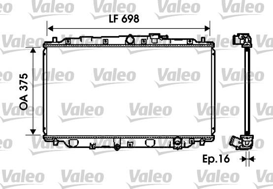 Valeo 734624 - Радиатор, охлаждане на двигателя vvparts.bg