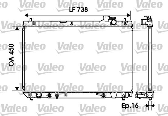 Valeo 734194 - Радиатор, охлаждане на двигателя vvparts.bg
