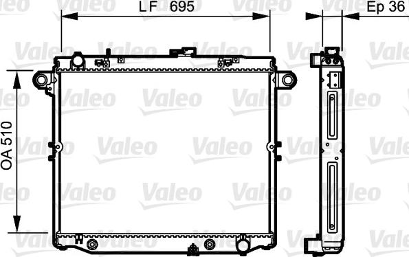 Valeo 734190 - Радиатор, охлаждане на двигателя vvparts.bg