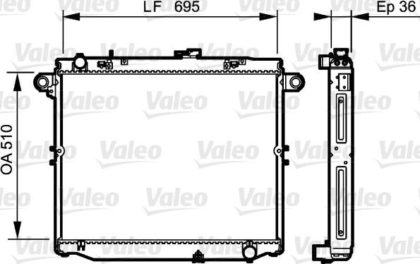 Valeo 734191 - Радиатор, охлаждане на двигателя vvparts.bg