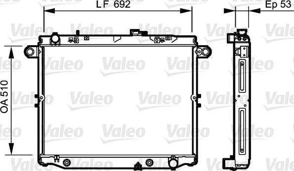 Valeo 734192 - Радиатор, охлаждане на двигателя vvparts.bg