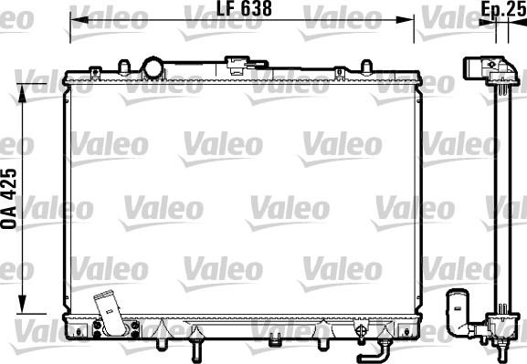 Valeo 734144 - Радиатор, охлаждане на двигателя vvparts.bg