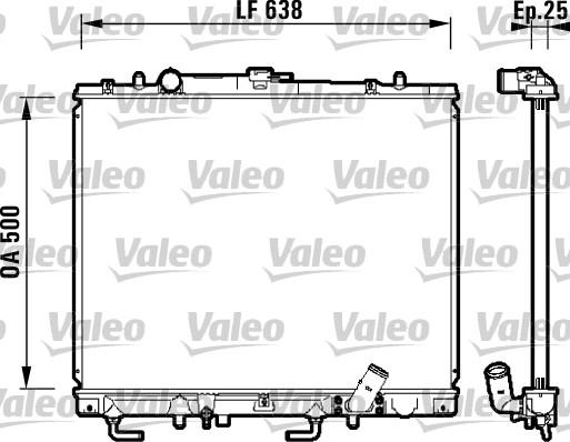 Valeo 734143 - Радиатор, охлаждане на двигателя vvparts.bg