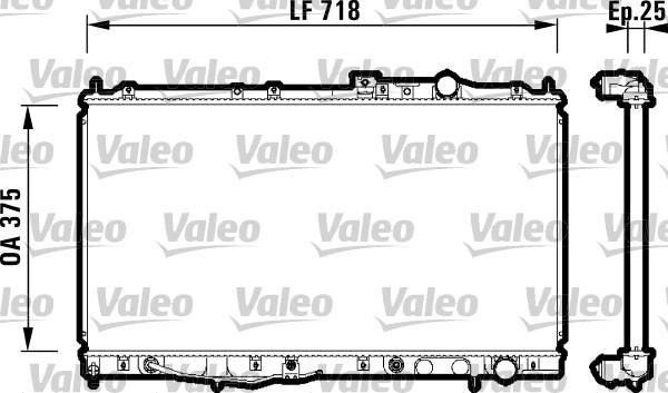 Valeo 734142 - Радиатор, охлаждане на двигателя vvparts.bg