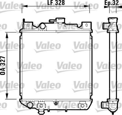 Valeo 734159 - Радиатор, охлаждане на двигателя vvparts.bg