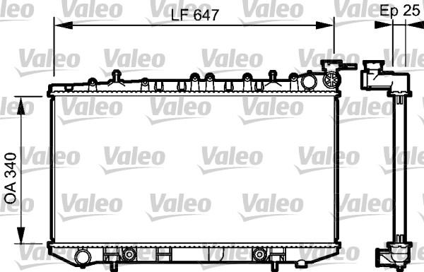 Valeo 734152 - Радиатор, охлаждане на двигателя vvparts.bg