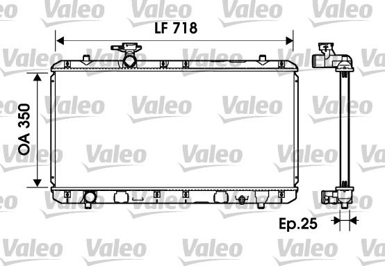 Valeo 734164 - Радиатор, охлаждане на двигателя vvparts.bg