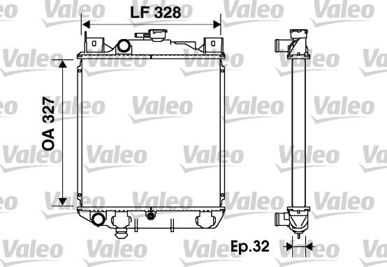 Valeo 734166 - Радиатор, охлаждане на двигателя vvparts.bg