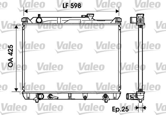 Valeo 734161 - Радиатор, охлаждане на двигателя vvparts.bg