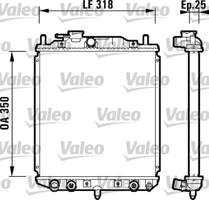 Valeo 734101 - Радиатор, охлаждане на двигателя vvparts.bg