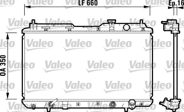 Valeo 734110 - Радиатор, охлаждане на двигателя vvparts.bg