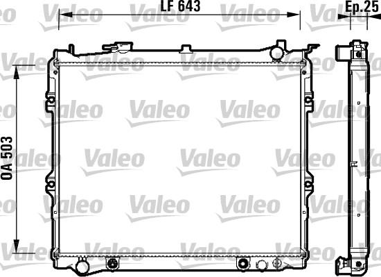 Valeo 734118 - Радиатор, охлаждане на двигателя vvparts.bg