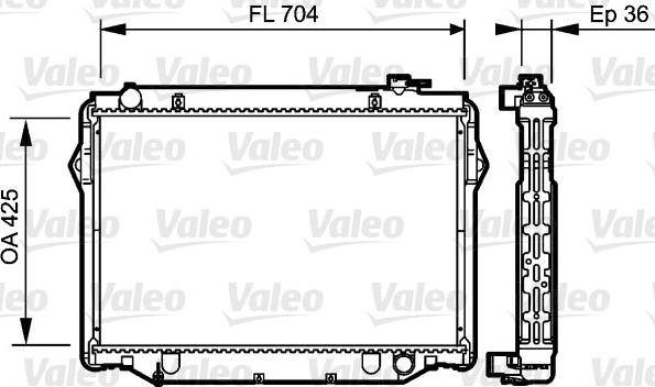 Valeo 734189 - Радиатор, охлаждане на двигателя vvparts.bg