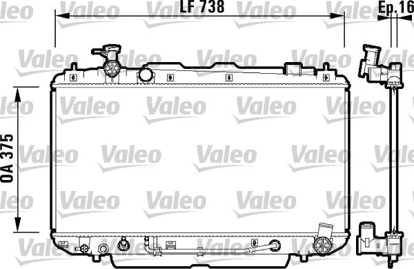 Valeo 734183 - Радиатор, охлаждане на двигателя vvparts.bg