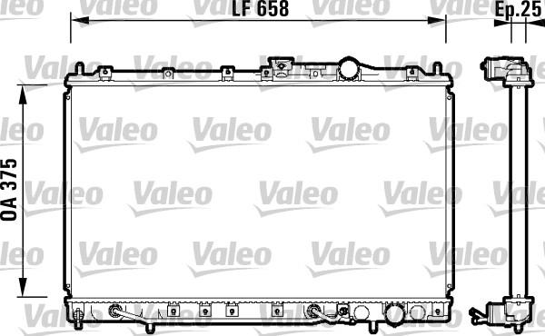 Valeo 734134 - Радиатор, охлаждане на двигателя vvparts.bg