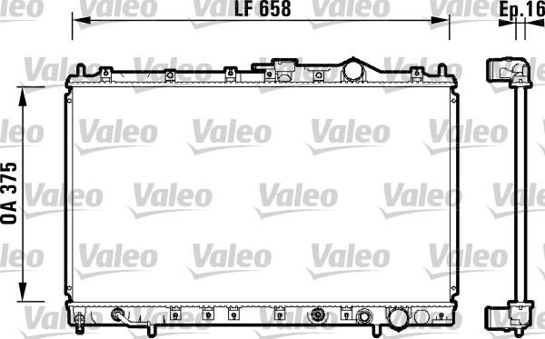 Valeo 734136 - Радиатор, охлаждане на двигателя vvparts.bg