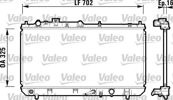 Valeo 734124 - Радиатор, охлаждане на двигателя vvparts.bg