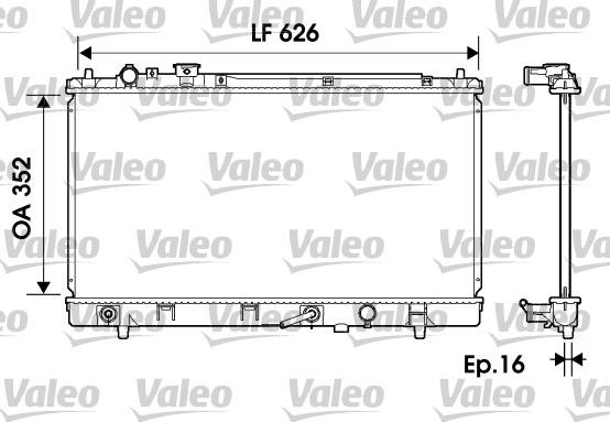 Valeo 734126 - Радиатор, охлаждане на двигателя vvparts.bg