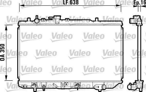 Valeo 734121 - Радиатор, охлаждане на двигателя vvparts.bg