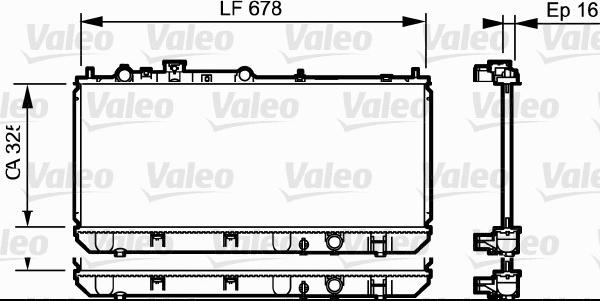 Valeo 734123 - Радиатор, охлаждане на двигателя vvparts.bg