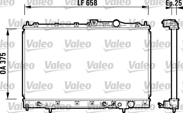 Valeo 734127 - Радиатор, охлаждане на двигателя vvparts.bg