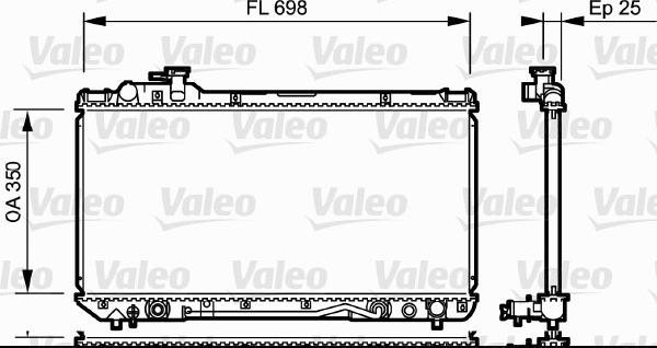 Valeo 734172 - Радиатор, охлаждане на двигателя vvparts.bg