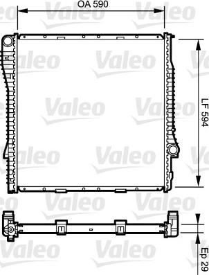 Valeo 734895 - Радиатор, охлаждане на двигателя vvparts.bg