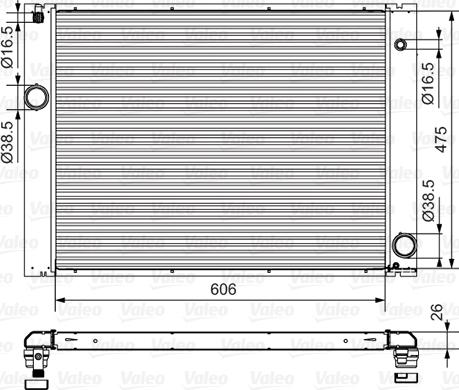 Valeo 734897 - Радиатор, охлаждане на двигателя vvparts.bg