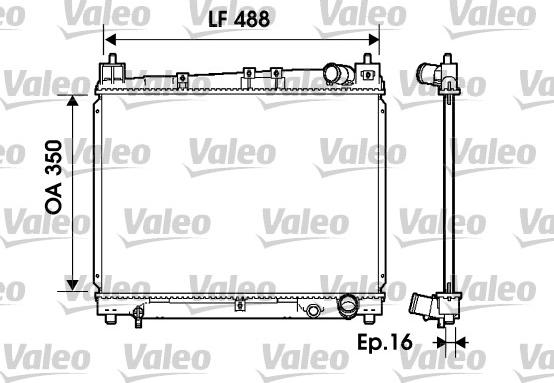 Valeo 734840 - Радиатор, охлаждане на двигателя vvparts.bg