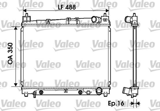 Valeo 734841 - Радиатор, охлаждане на двигателя vvparts.bg