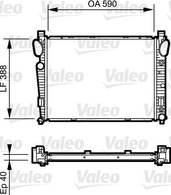 Valeo 734855 - Радиатор, охлаждане на двигателя vvparts.bg