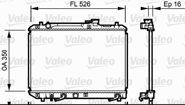 Valeo 734835 - Радиатор, охлаждане на двигателя vvparts.bg