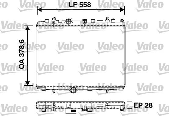 Valeo 734398 - Радиатор, охлаждане на двигателя vvparts.bg